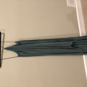 teal high low dress